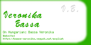 veronika bassa business card